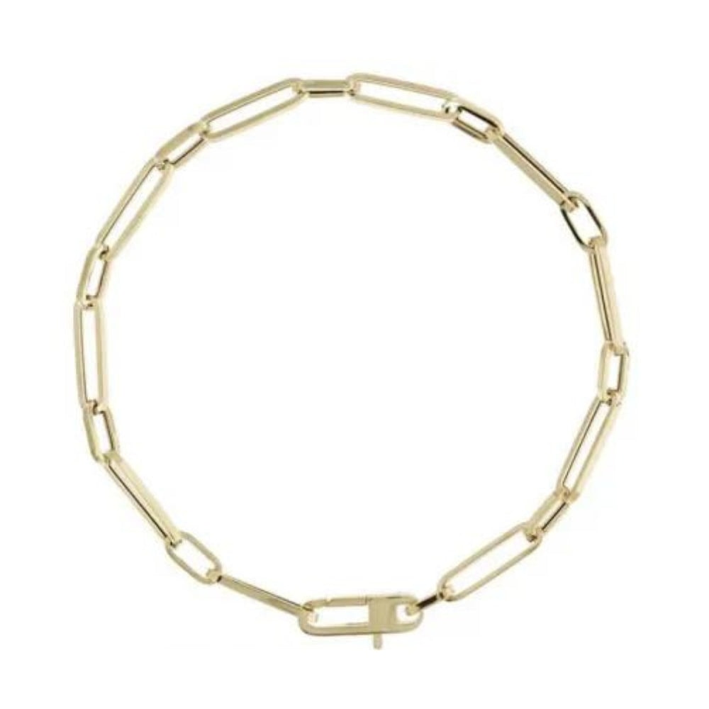 Gold Paper Clip Bracelet Knights The Jewellers Online Jewellery Store