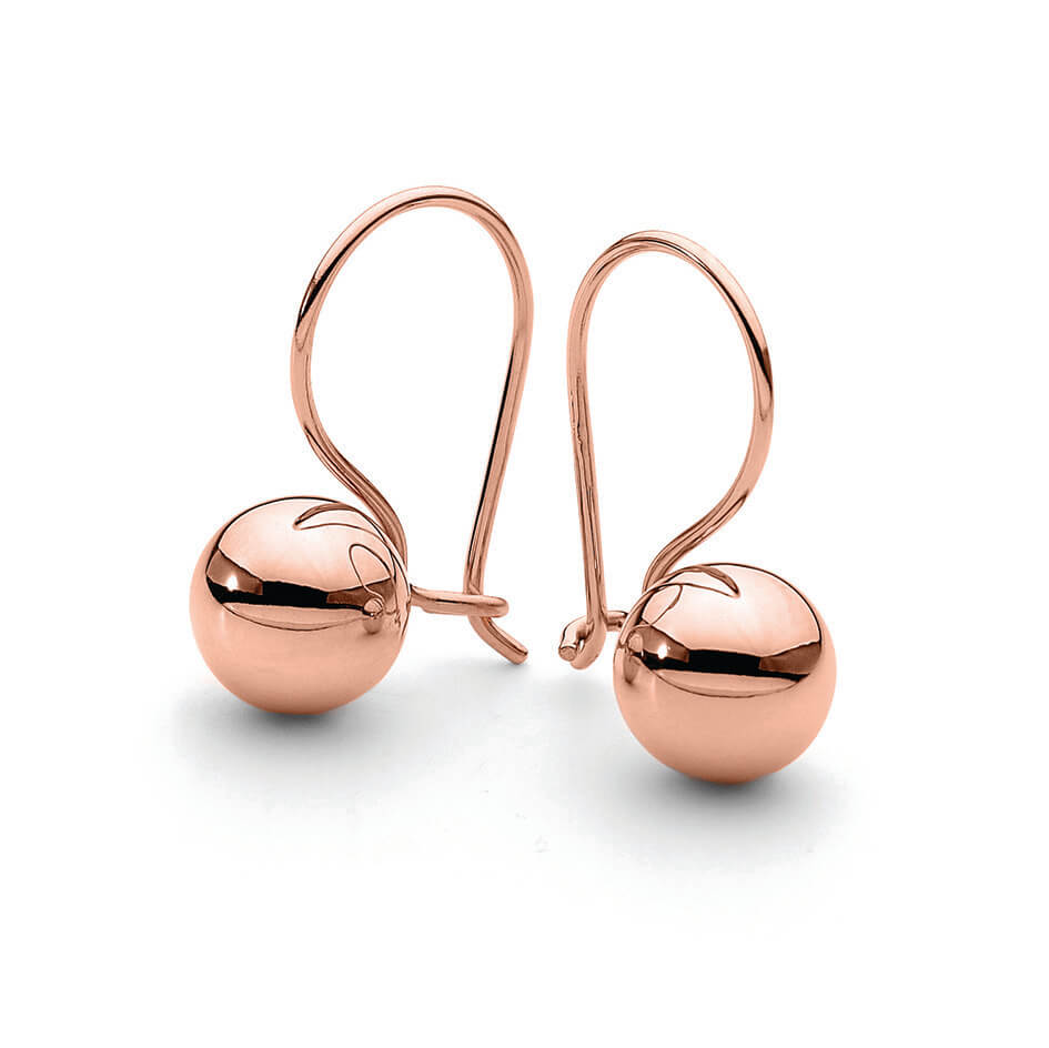 Rose Gold Ball Earrings Knights The Jewellers Online Jewellery Store