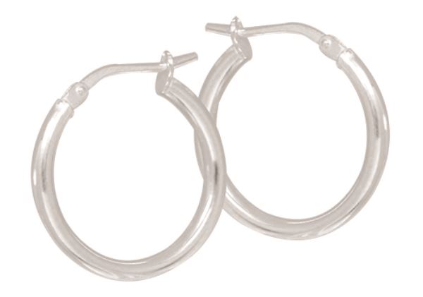 EVIE 15MM HOOPS - SILVER main image 1