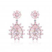 Georgini Luxe Velluto Earrings Pink and Silver_0