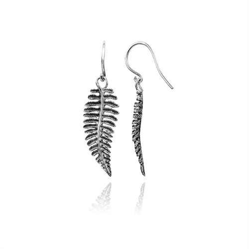 Evolve Forest Fern (Treasured) silver drop earrings_0