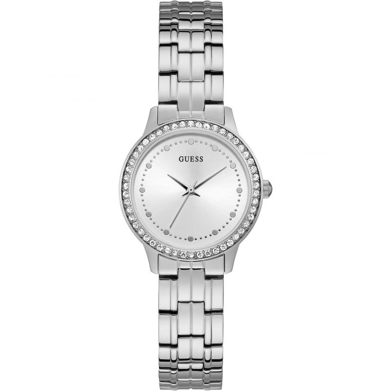 Guess Chelsea Silver Stone Set Analogue Ladies Watch_0
