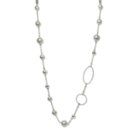 Fabuleux Vous La Pierre Fresh Water White Pearl Silver Necklace 85cm_0