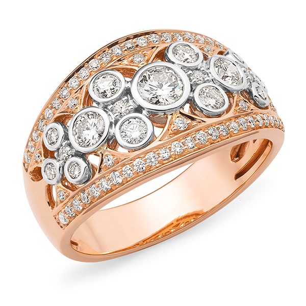 Rose and White Gold Dress Ring_0