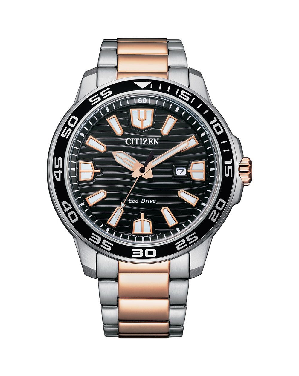 Citizen Silver and Rose Gents Eco-Drive Watch_0