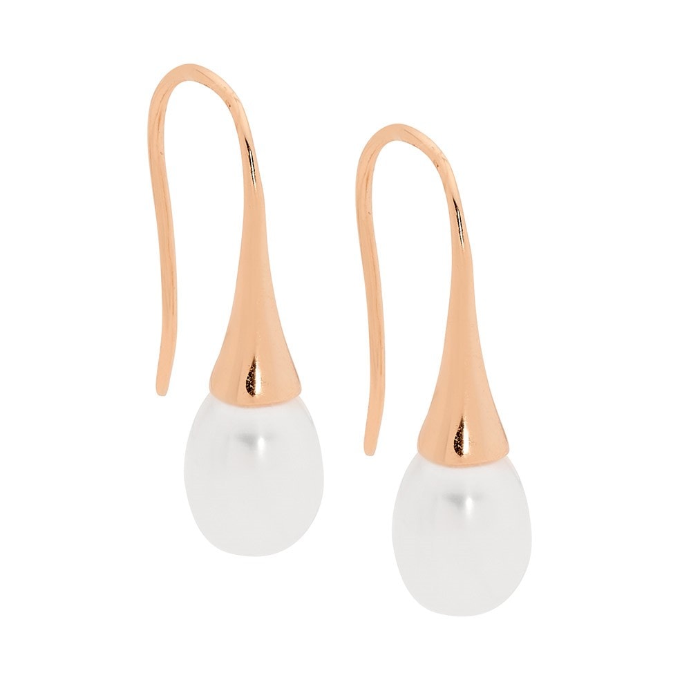 Ellani Rose Pearl Drop Earrings_0