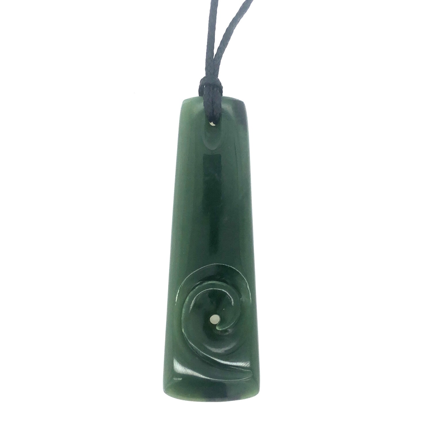 Greenstone Drop Koru Pendant_0