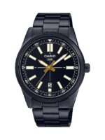 Casio Analogue Black Ion Plated Water Resistant Watch_0