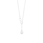 Sterling Silver Freshwater Pearl Infinity Necklace_0