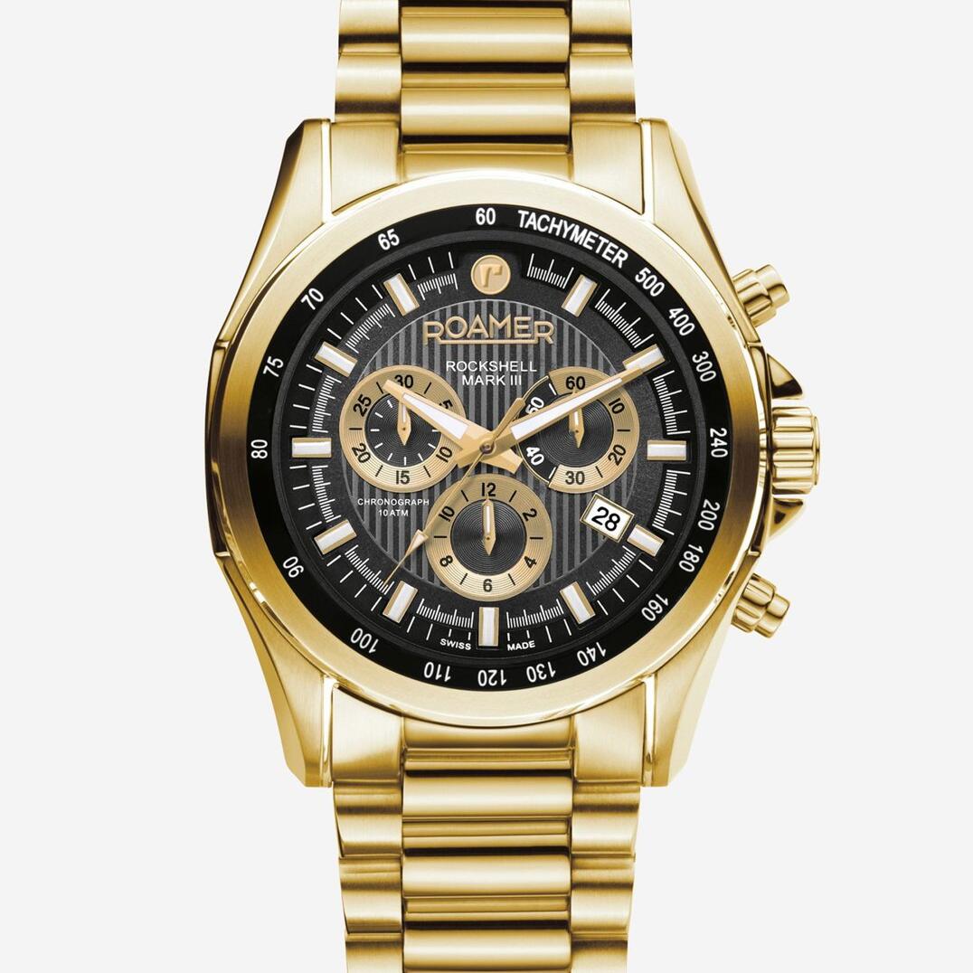 Roamer Gents Gold Analogue Watch_0