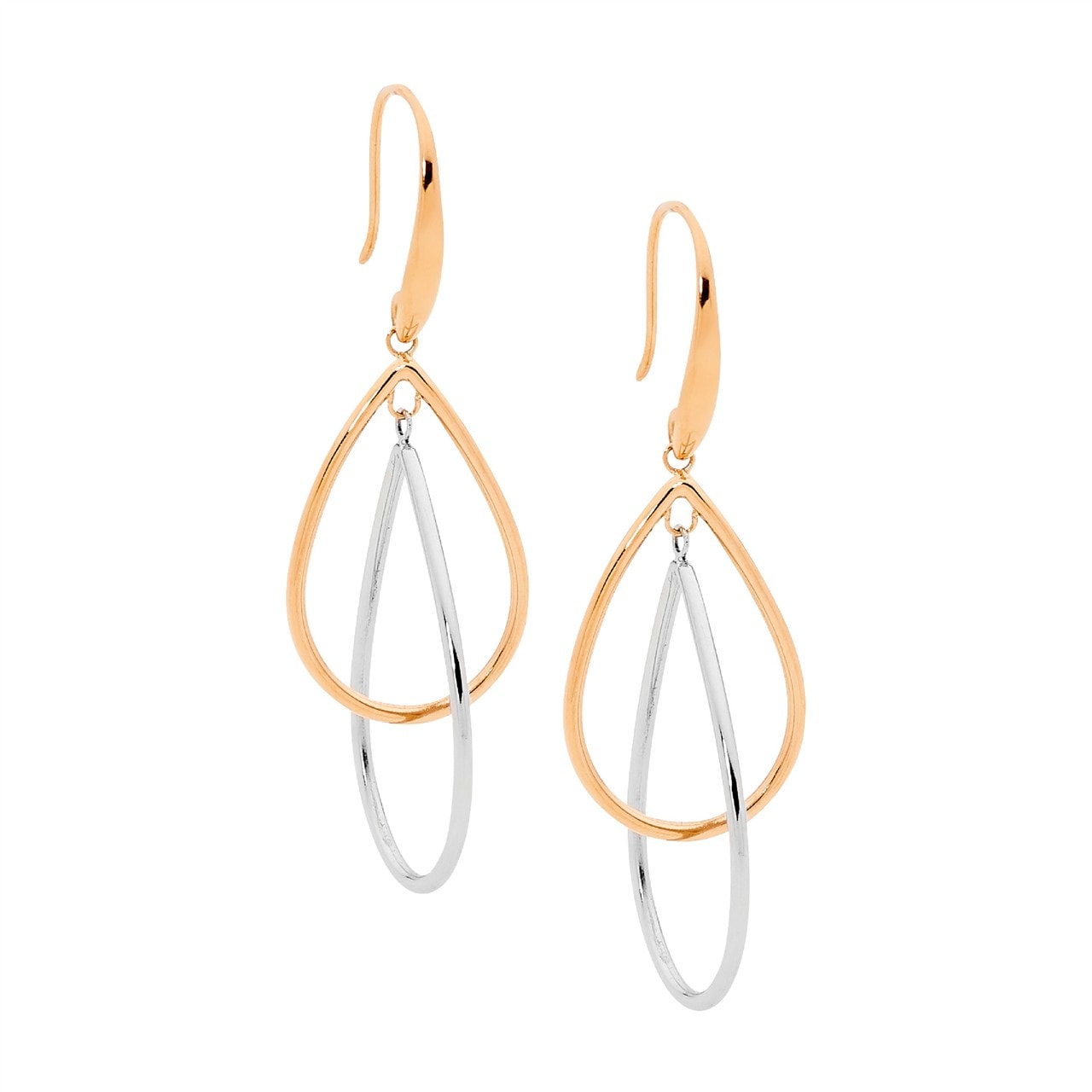 Bi-Tone Teardrop Earrings_0