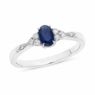 Sapphire 9ct White Gold Ring_0