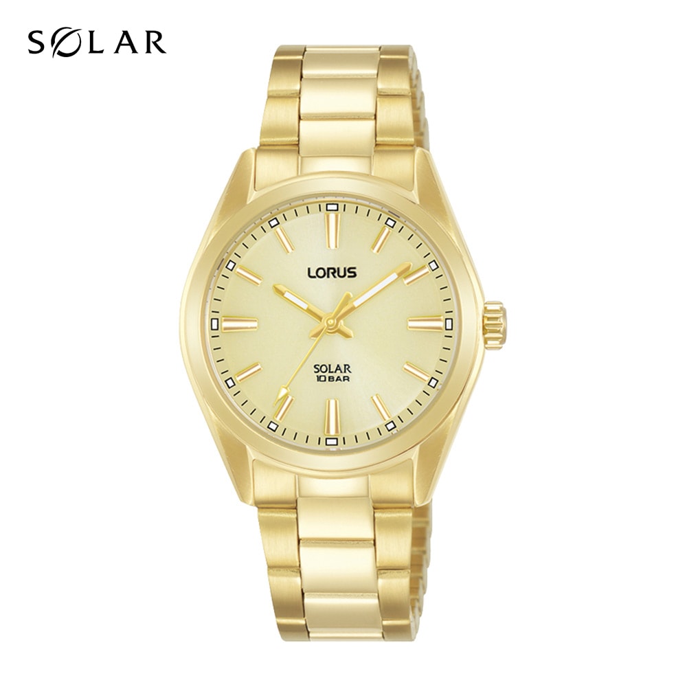 Lorus Ladies Gold Solar Analogue Watch_0