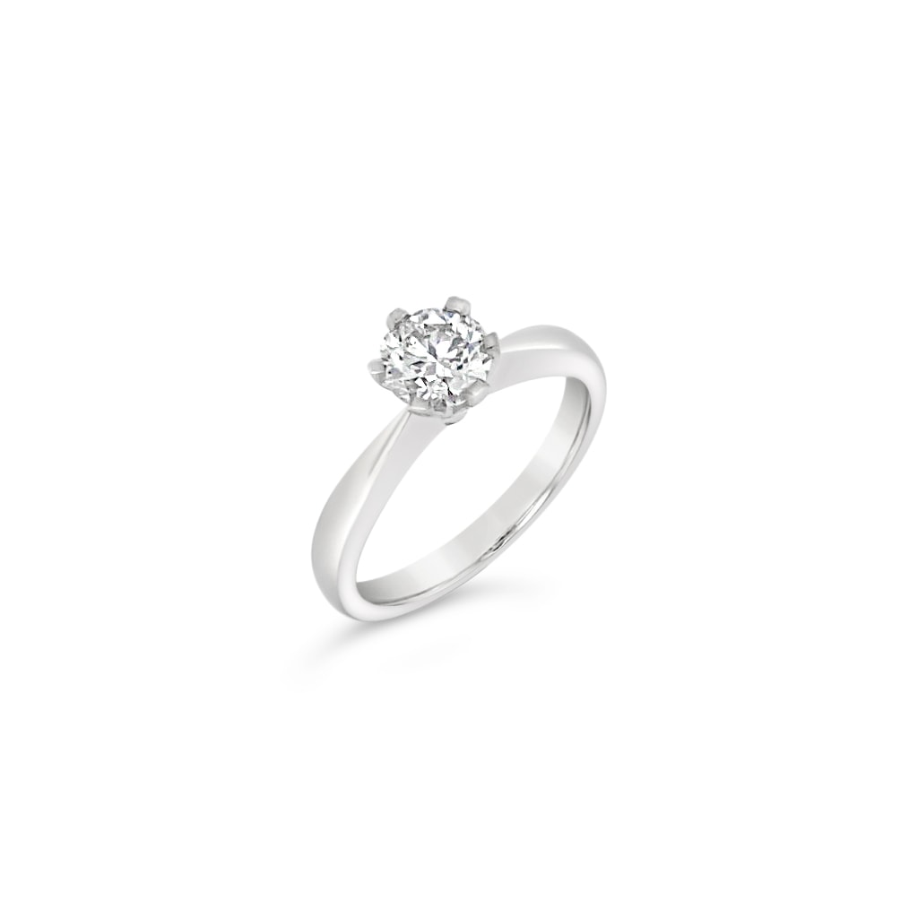 Platium Solitarie .80pt Diamond ring_0