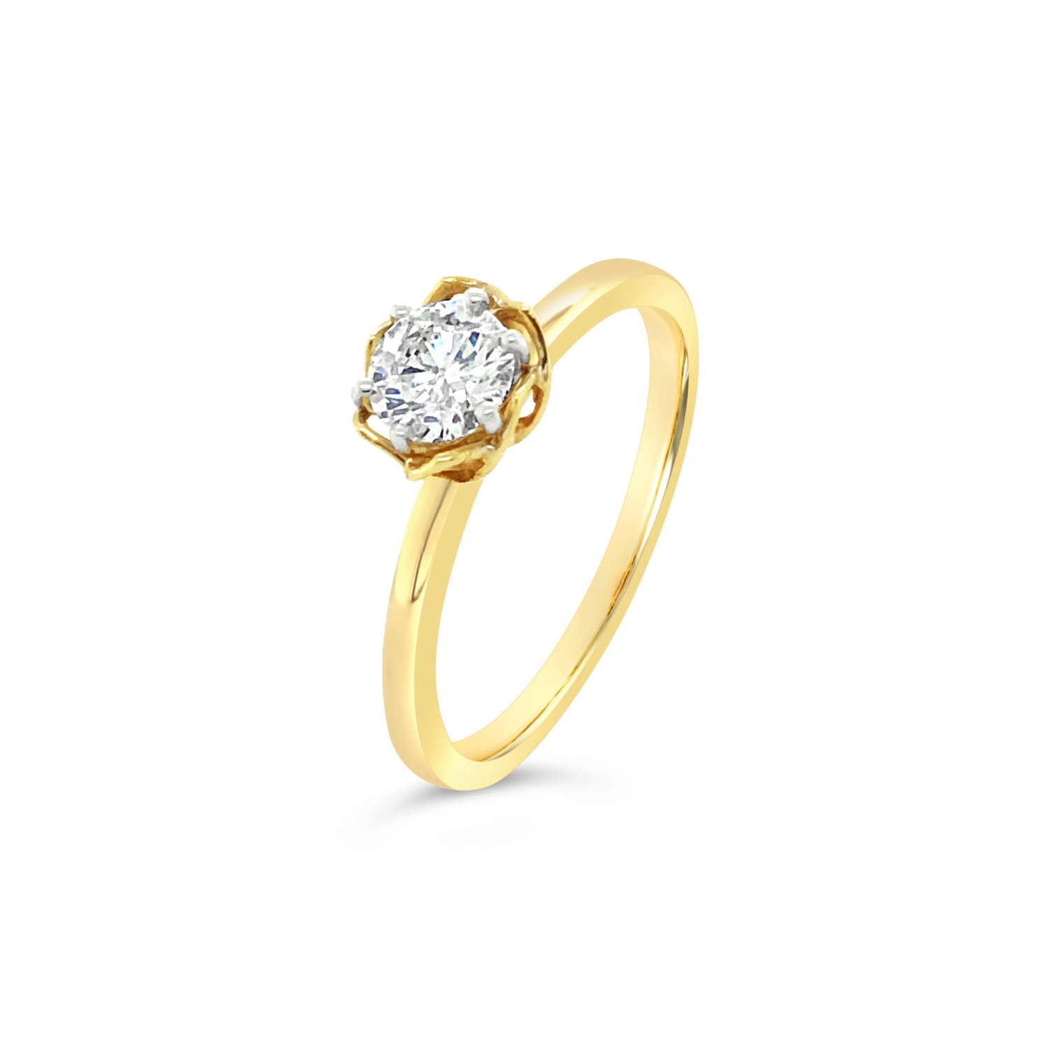 9ct Gold Half Carat Diamond Solitaire Ring_0