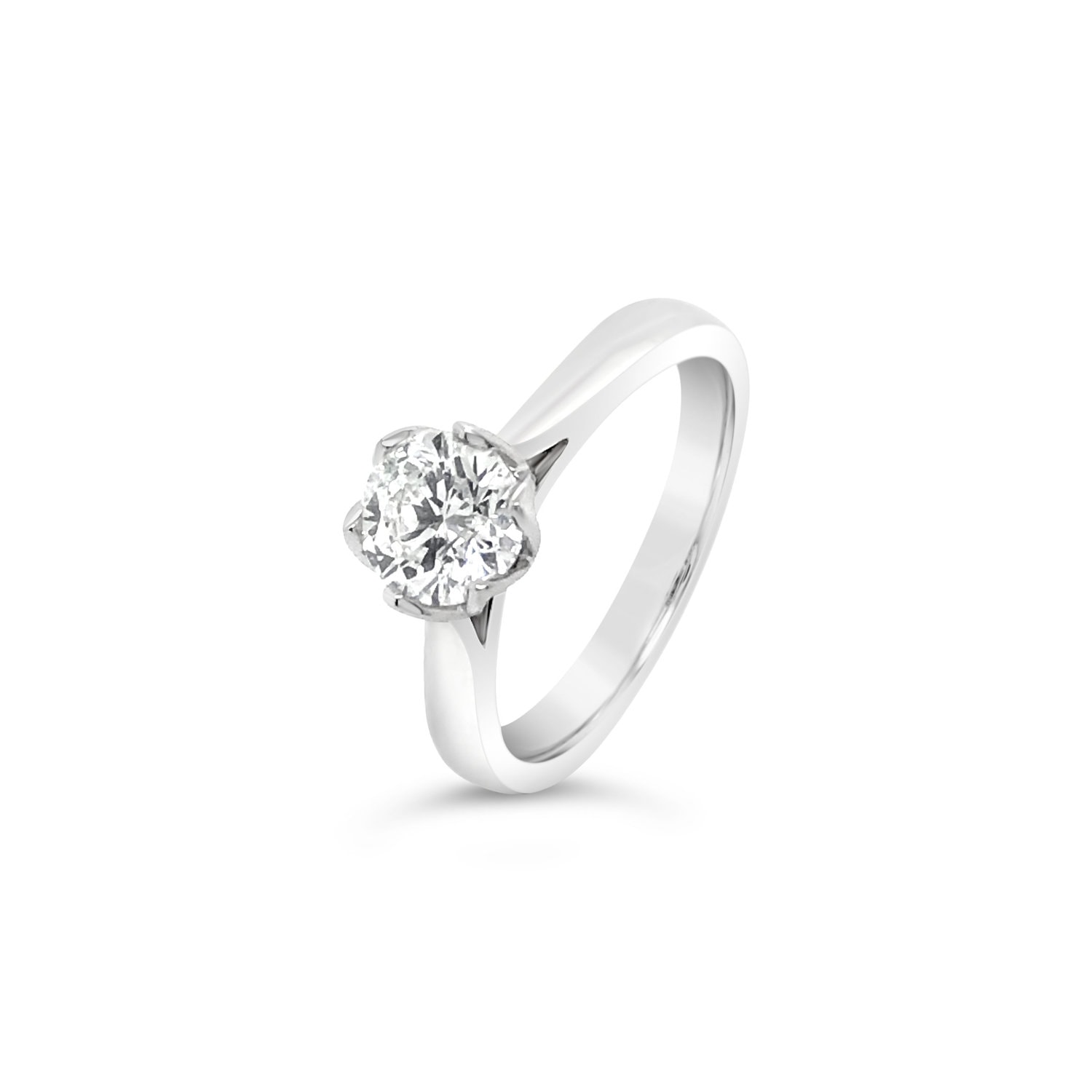 18ct White Gold 1ct Lab Grown Diamond Solaitaire Ring_0