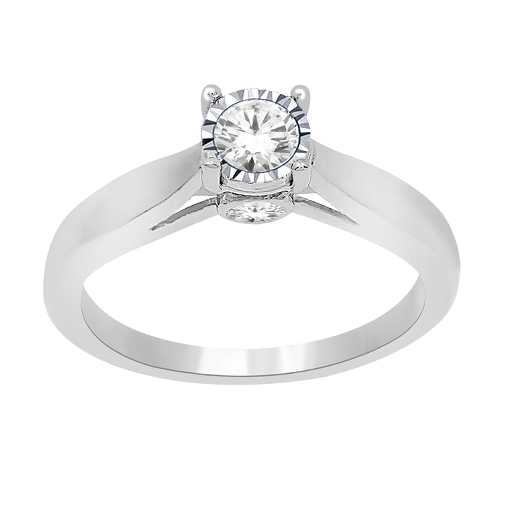 10ct WG Diamond Solitaire Engagment Ring_0