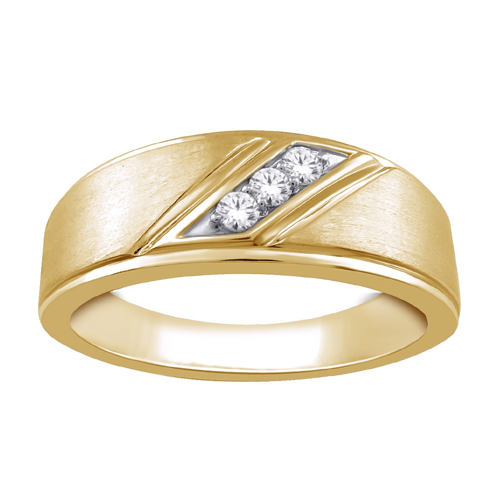 10ct YG Gents Diamond Band