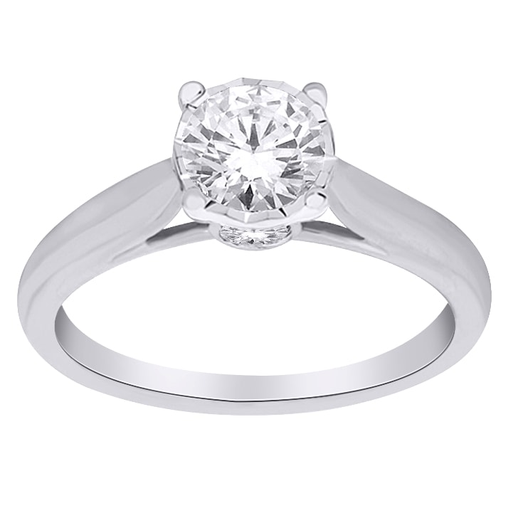 10ct WG Diamond Solitaire Engagement Ring_0