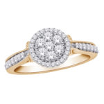 10ct YG Diamond Cluster Ring_0