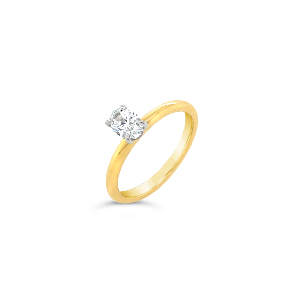 Oval Diamond Solitaire .50pt 18ct Gold_0