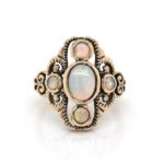 9Ctyellow Opal Vintage Style Ring_0