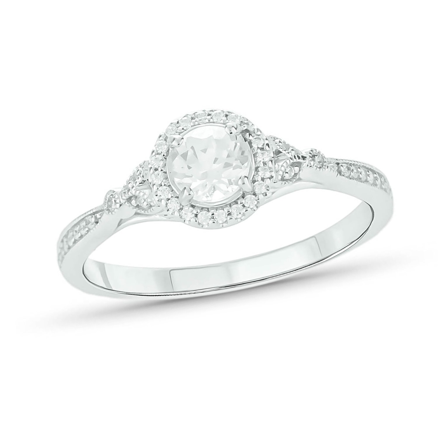 14ct WG White Sapphire With Diamond Ring_0