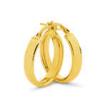 Yellow Gold Silver Filled Hoop Earrings_0