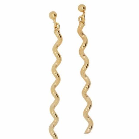 Gold Twist Earrings Silver Filled_0