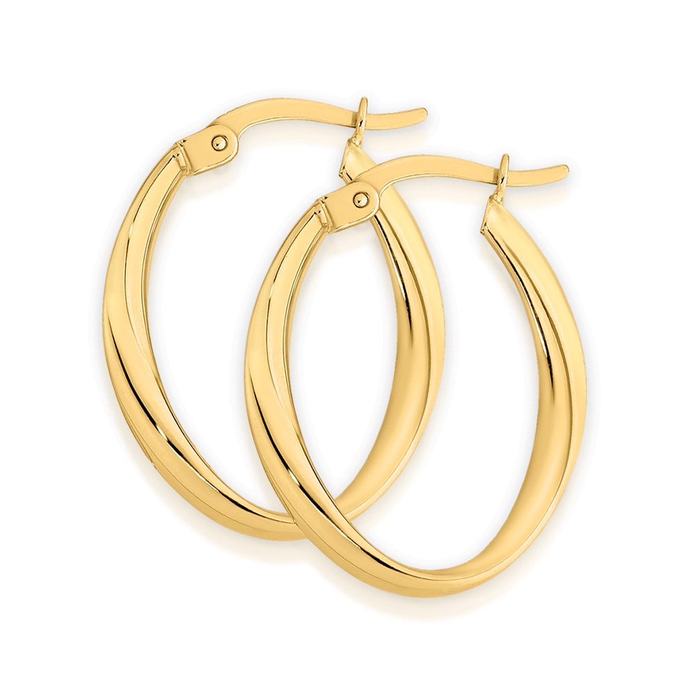 9ct Gold Twist Hoops Silver Filled_0