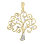 Gold and Diamond Tree of Life Pendant_0