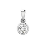 9ct White Gold Diamond Pendant_0