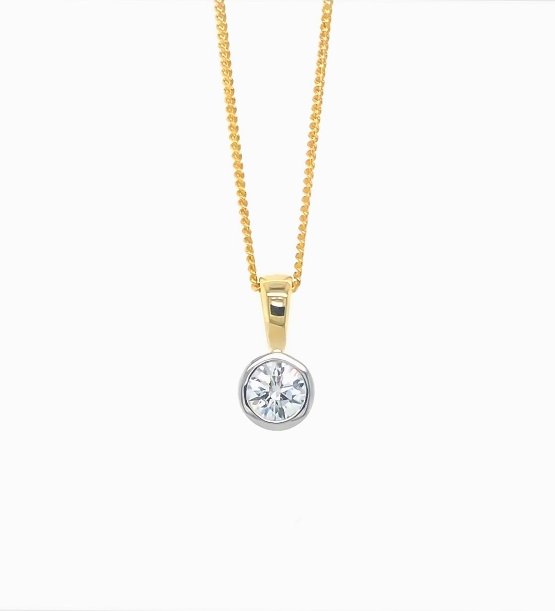 Lab Grown 0.40pt Diamond 9ct Gold Pendant Only_0