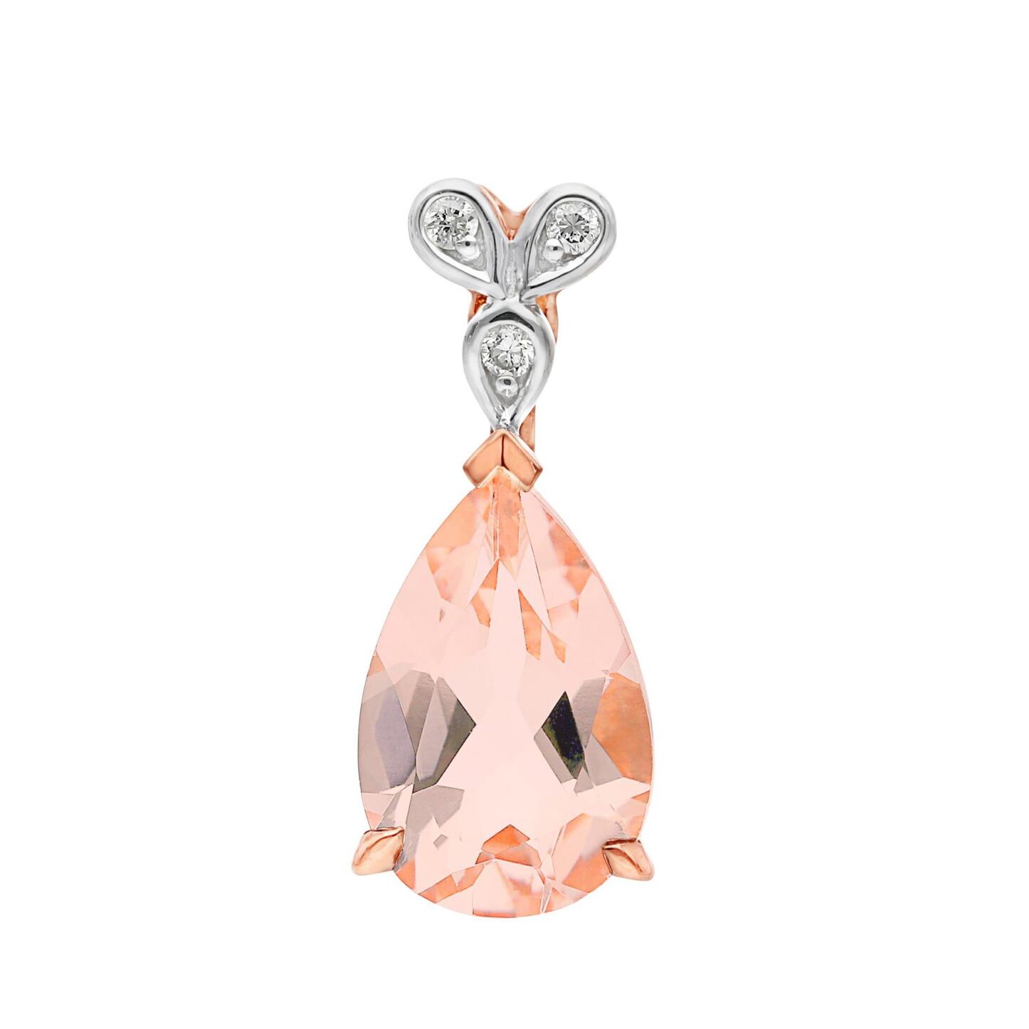 Rose Gold Morganite Pendant_0