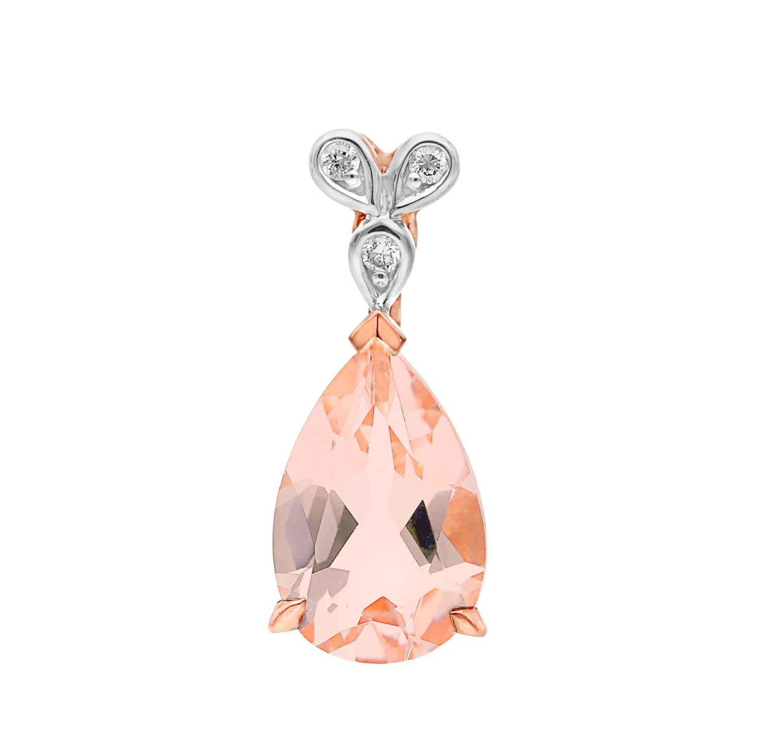 Rose Gold Morganite Pendant_0