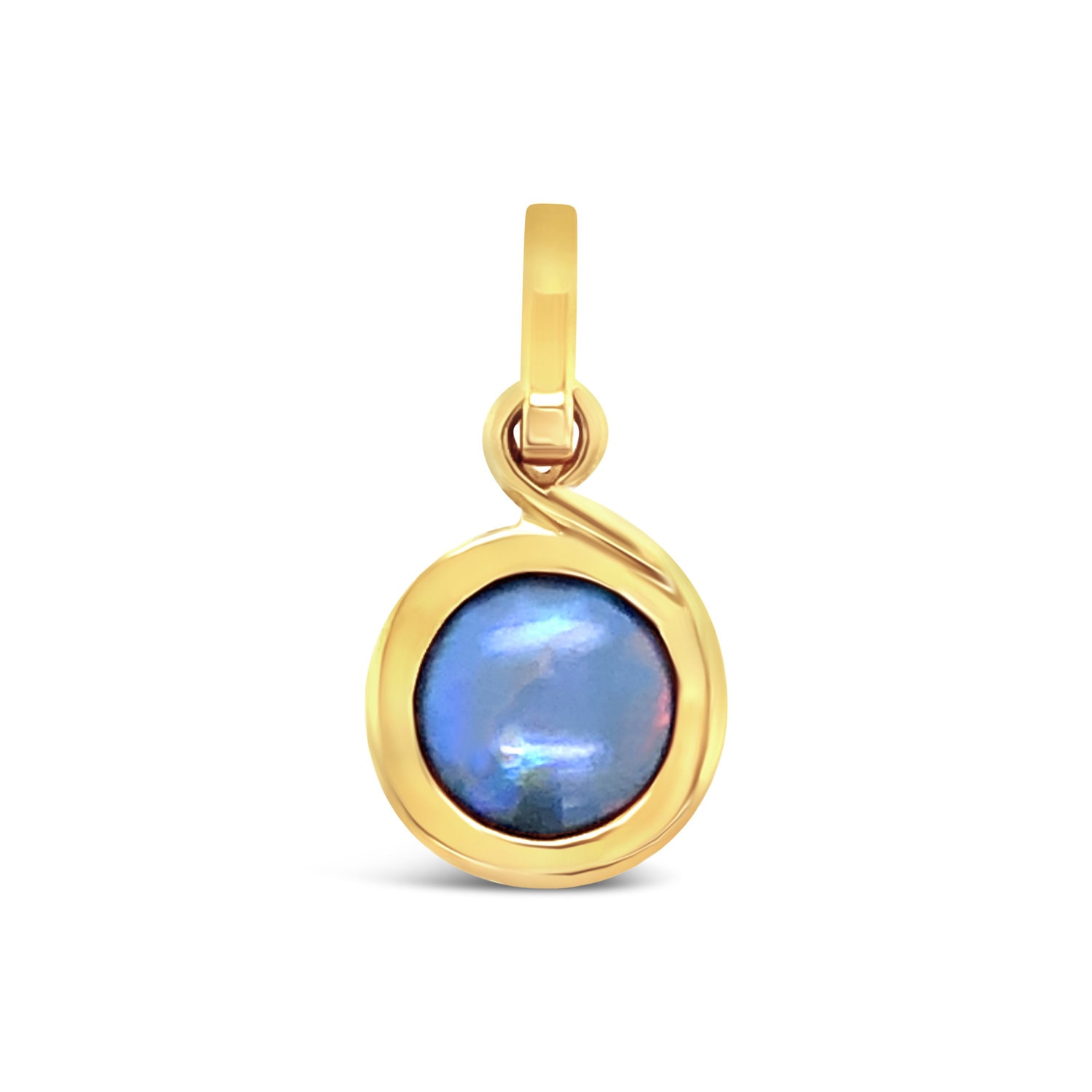 Paua Pearl Pandant Bespoke Handmade Pendant with B+ Grade Pearl Set in 9ct gold and Sterling Silver_0