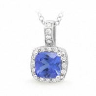 9ct Tanzanite and Diamond Penadant 9ct_0