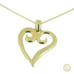 Gold Koru Heart Pendant_0