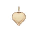 9ct Rose Gold Puff Heart Pendant 17mm_0