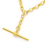 9ct Gold B02 running links T-bar 25mm Pendant only Chain Sold Seperately_0