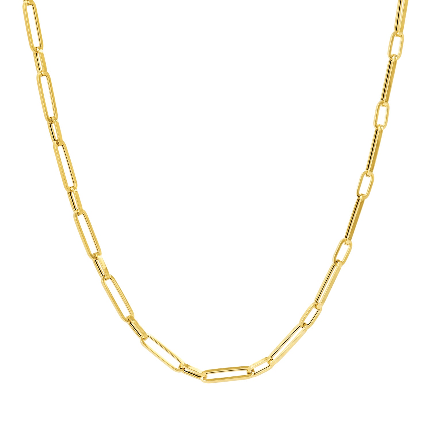 9ct YG Paper Link Necklace Knights The Jewellers Online Jewellery Store