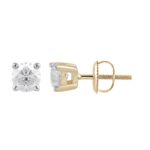 Yellow Gold Diamond Stud earrings_0