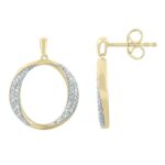 Gold Diamond Drop Earrings_0