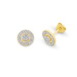 Gold Halo Diamond Studs_0