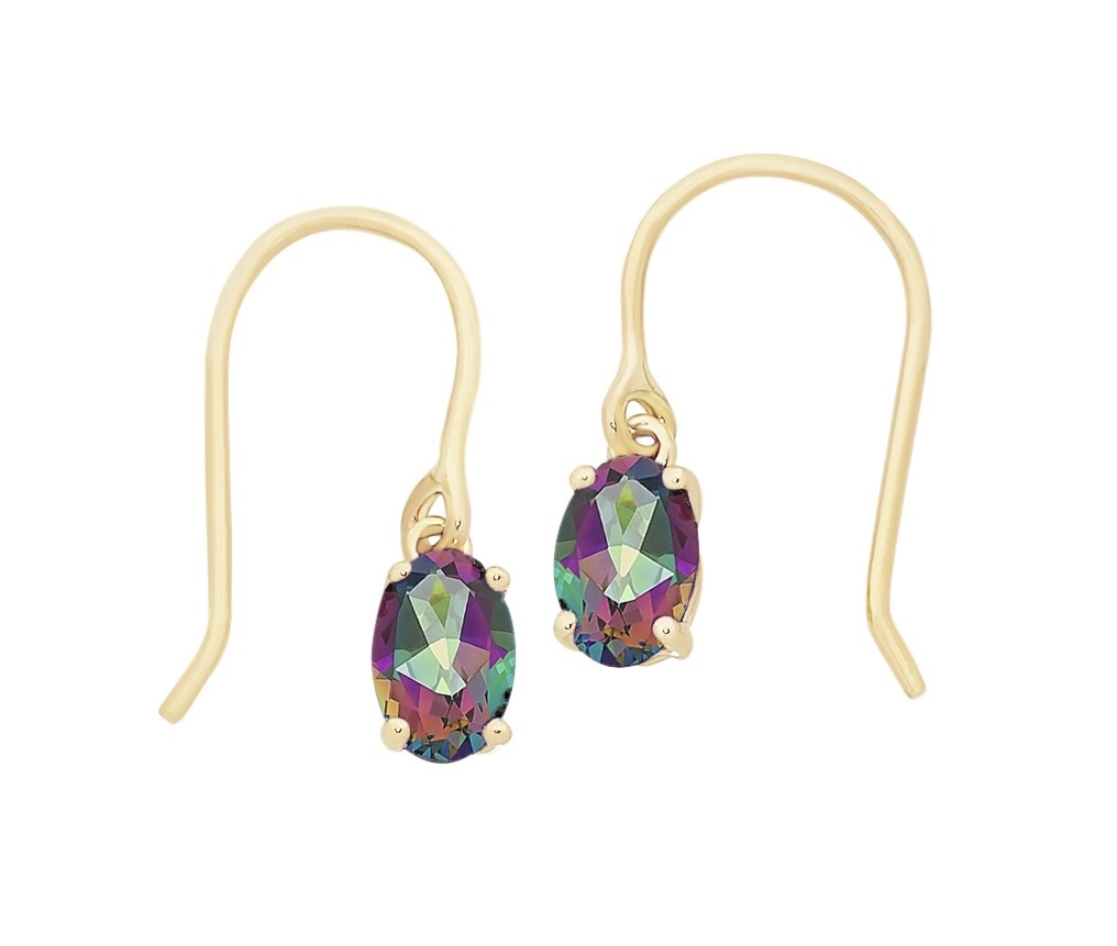 Mystic topaz gold earrings discount
