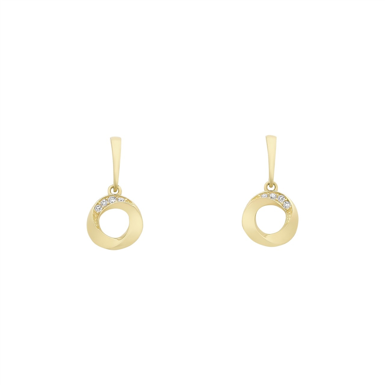 Gold Open CZ Drop Earrings_0