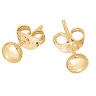 Gold 4.6mm Flat Stud Earrings_0