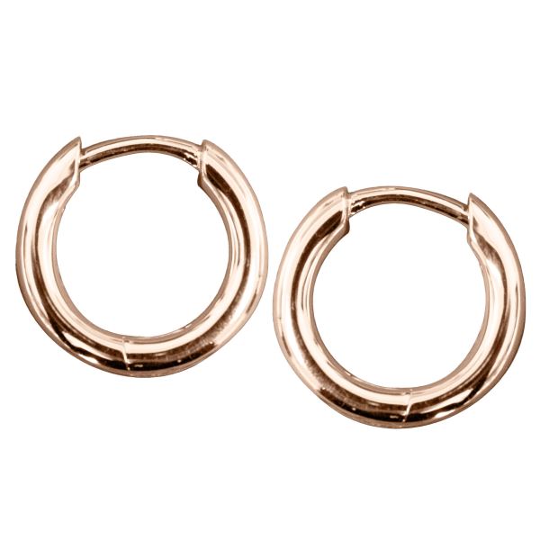 Rose Gold Huggie Earrings 14mm 9ct_0