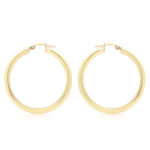 9k Gold Hollow Large hoops 35mm_0