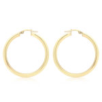 9k Gold Hollow Large hoops 35mm_0